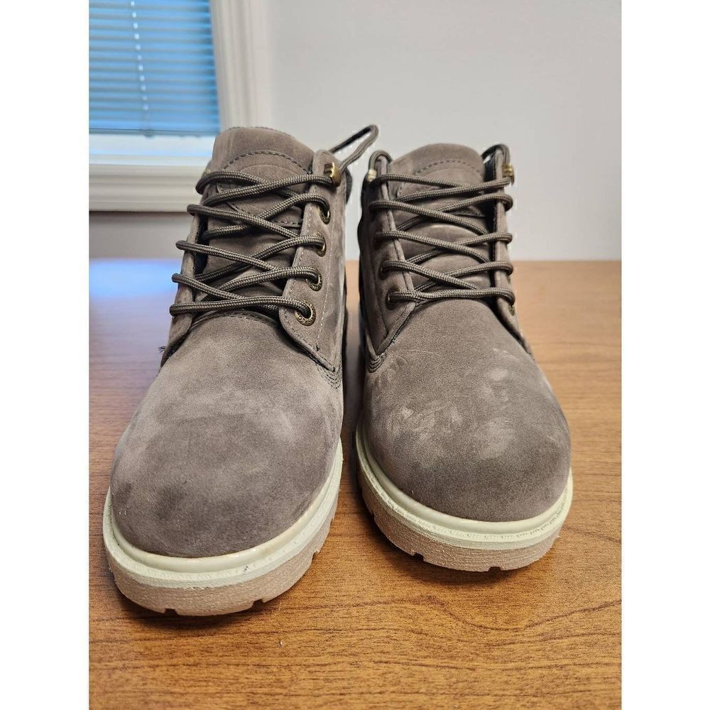 Lugz Woman's Flexastride Memory Foam Gray Lace Up Ankle Boots Size 8.5